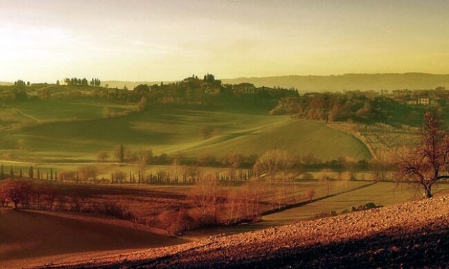 Scorcio delle colline in Val Di Chiana