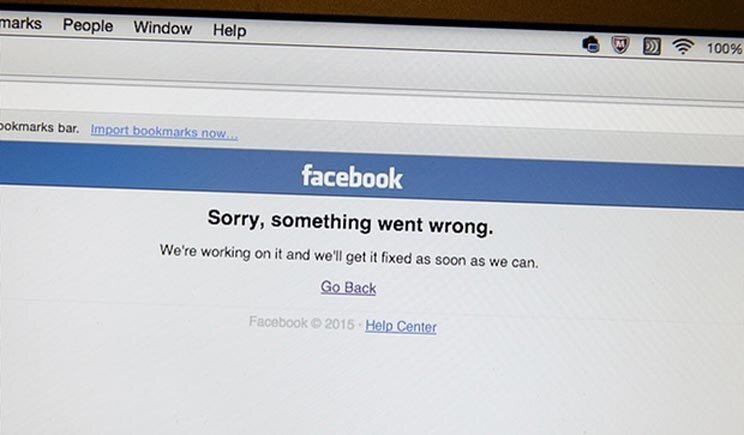 Facebookdown, il social network di nuovo in tilt